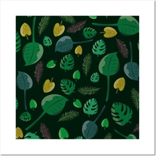 Jungle Leaf Pattern Posters and Art